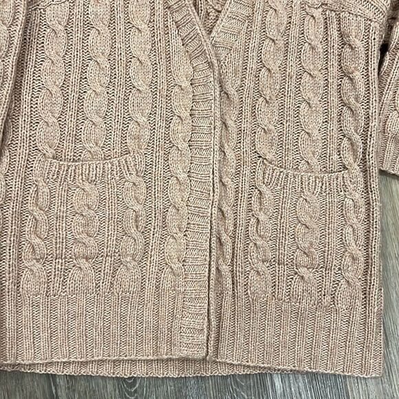 ST John chunky knit v neck 3/4 sleeve cardigan sweater size large - Picture 4 of 6